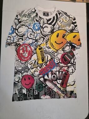 Akademiks T Shirt Mens XL NWT All Over Print Graffiti Hip Hop Streetwear Graphic